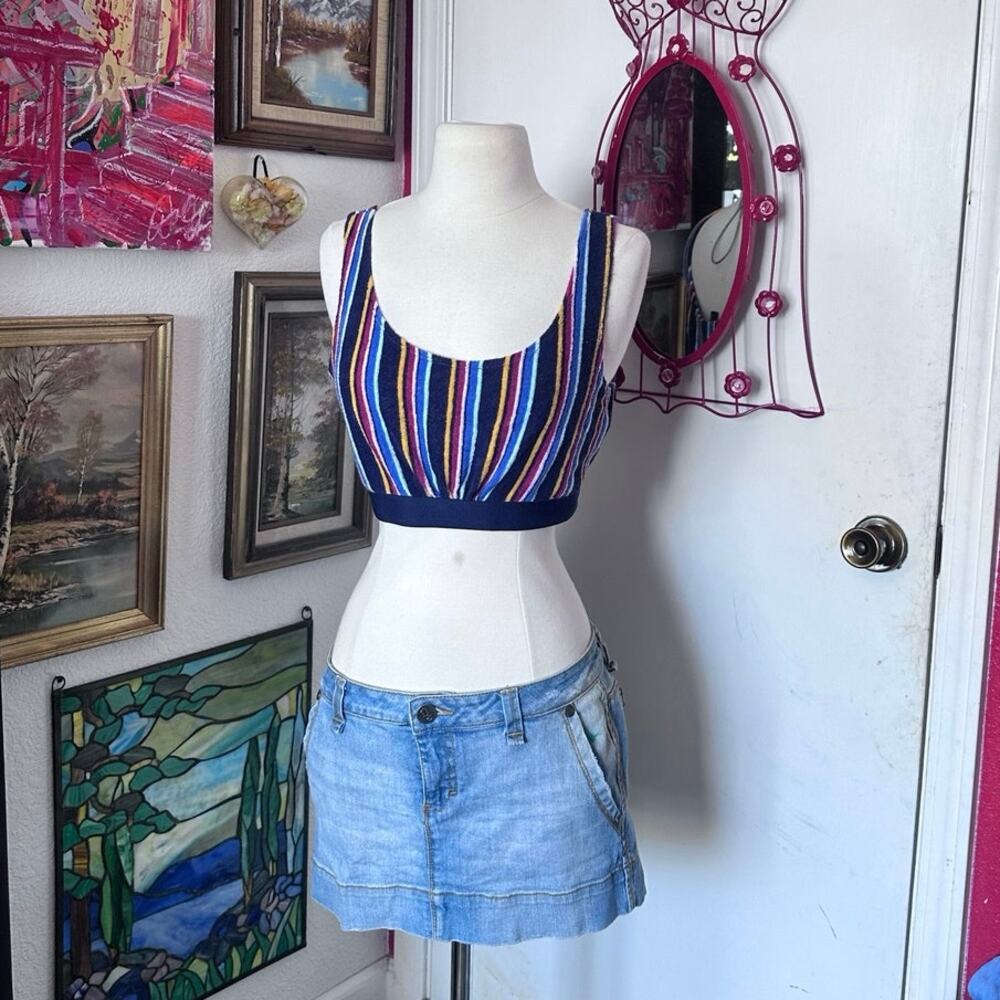 forever 21 primary color terry cloth crop tank top